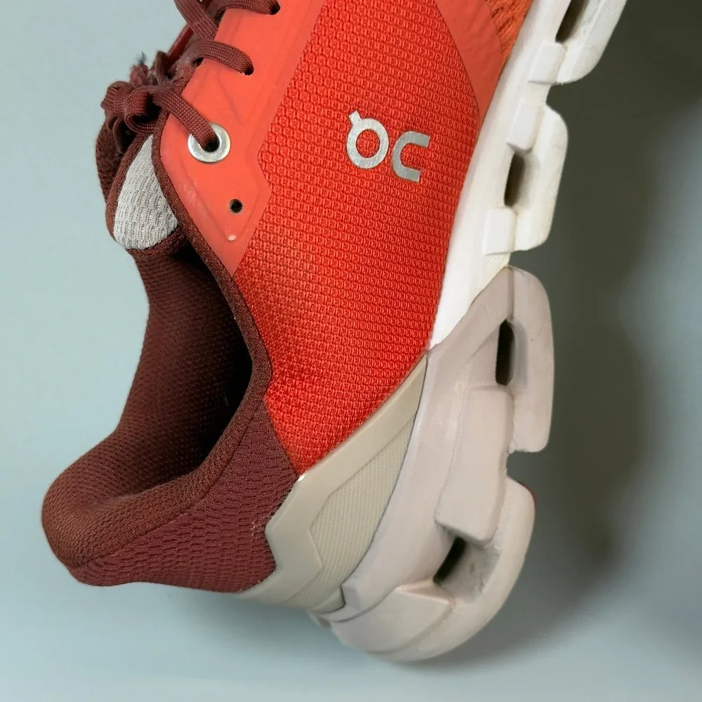 On Cloud OC Cloudflyer 3 Womens 10 Running Shoe Orange Red White Trainer Sneaker - Picture 12 of 16